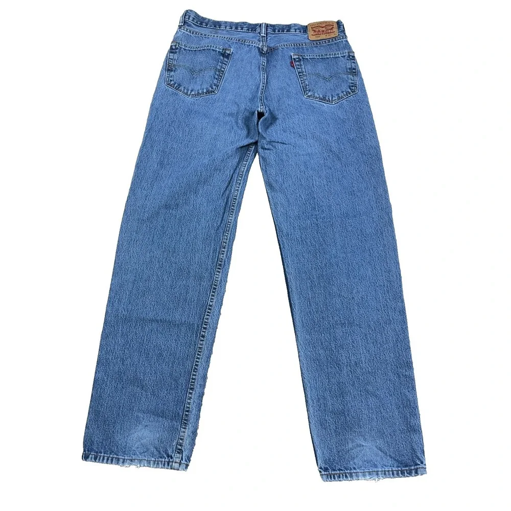 Levis 550 Jeans Men 36x36 Relaxed Fit Straight Leg Med Wash Pants Baggy Work **‎